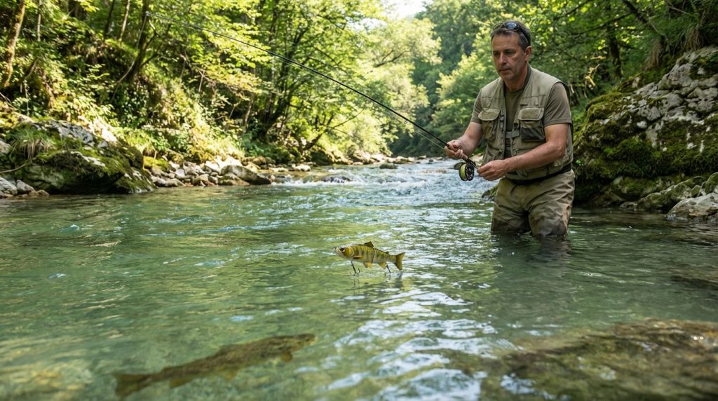 apprenez à pêcher la truite aux leurres en choisissant le bon modèle et la bonne animation pour maximiser vos prises et profiter pleinement de votre sortie pêche.
