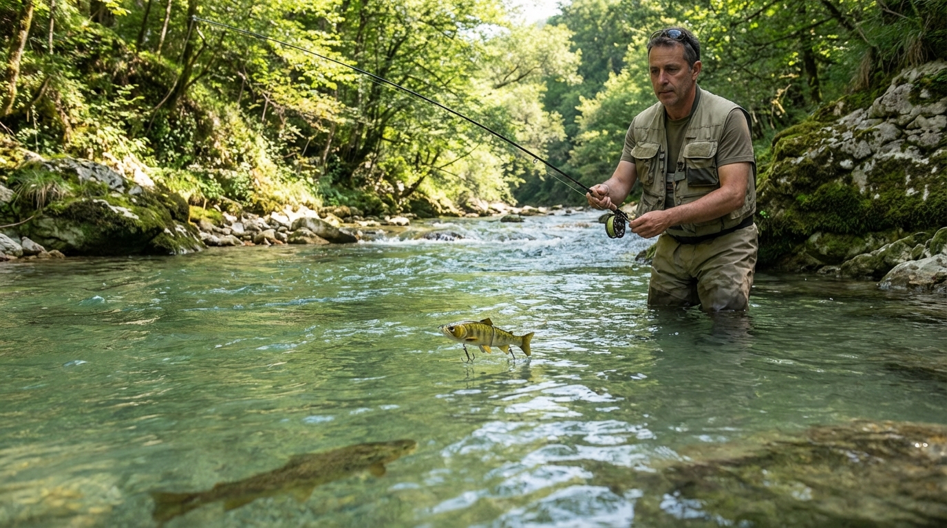 apprenez à pêcher la truite aux leurres en choisissant le bon modèle et la bonne animation pour maximiser vos prises et profiter pleinement de votre sortie pêche.